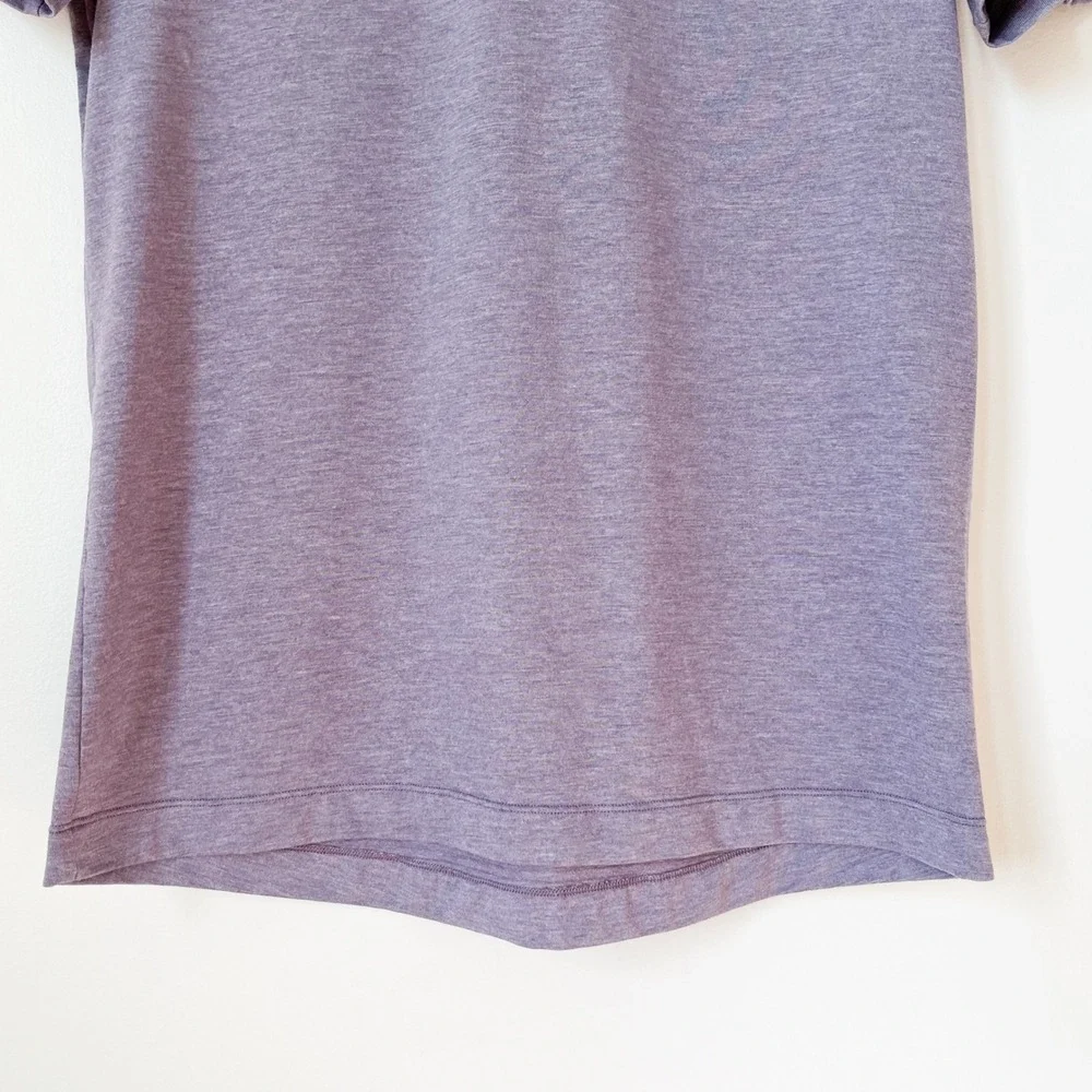 Lululemon Evolution Short Sleeve Polo Heathered Dusky Lavender Mens Small Preppy